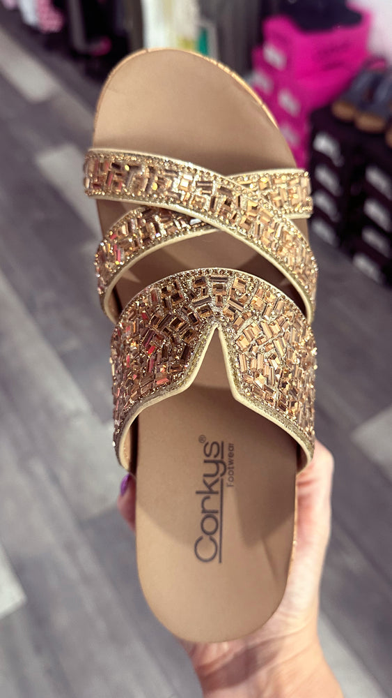 Gold Diamond Sparkler Wedge by Corkys’