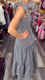 Black and White Stripe Maxi Dress