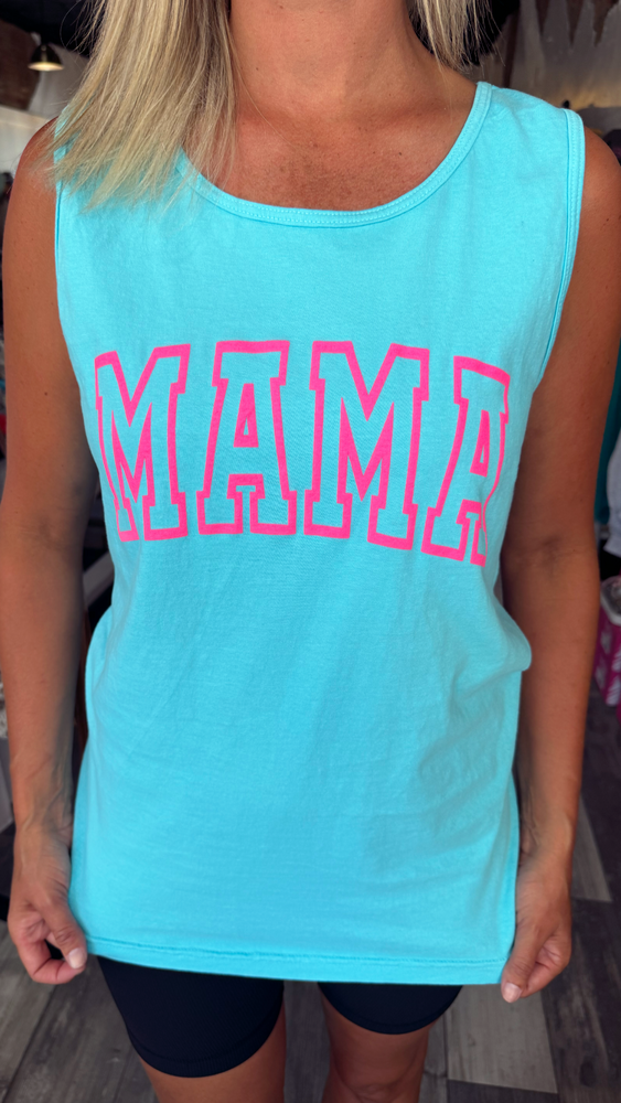Neon Comfort Colors Puff MAMA Tank