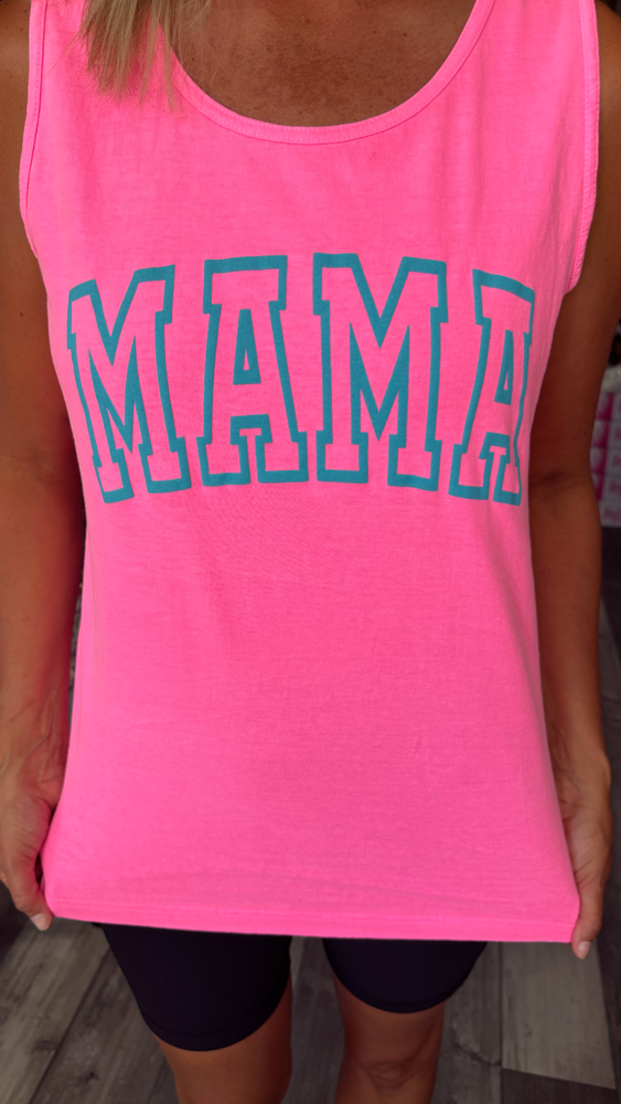 Neon Comfort Colors Puff MAMA Tank