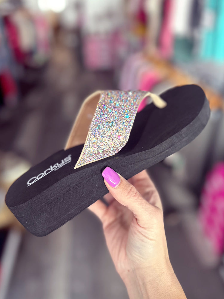 Rhinestone Long Time No Sea Sandals