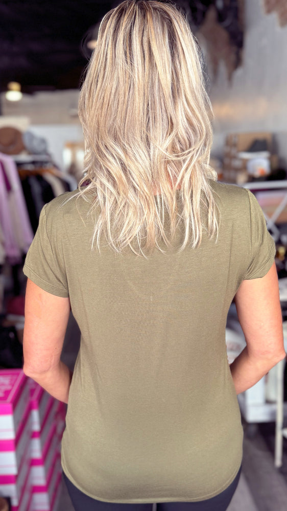 Basic Cut-Out Olive Top