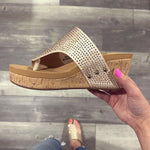Champagne Crystals Wedge By Corky