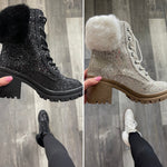 Glitter Boots With the Fur by VeryG