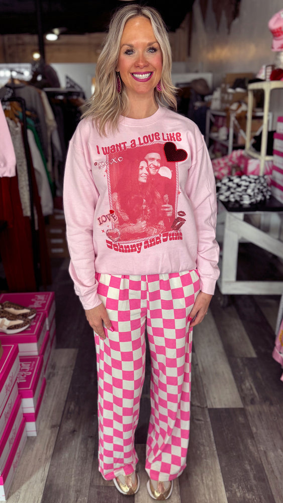 Pink and White Checkered Pants