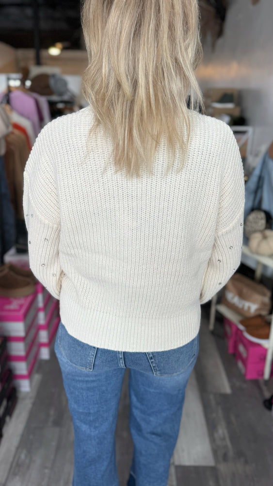 Rhinestone Crewneck Sweater