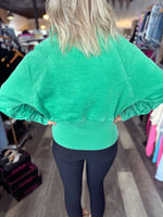 Green Quarter Zip Sweatshirt