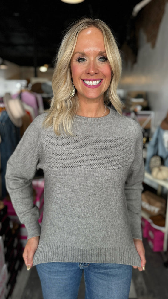 Comfy Grey Long Sleeve Sweater