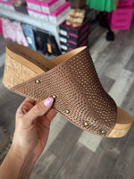 Brown Flirty Wedge by Corkys