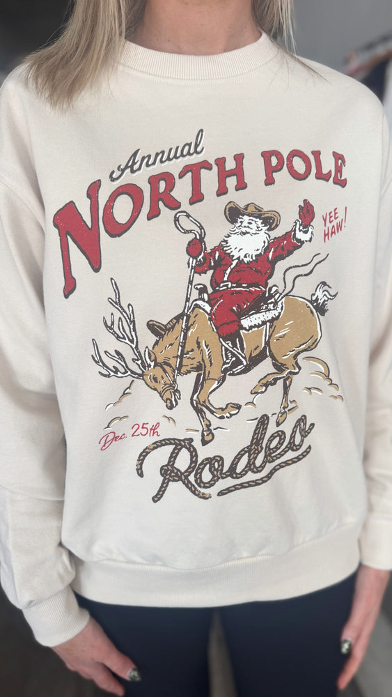 Oat North Pole Rodeo Santa Crewneck