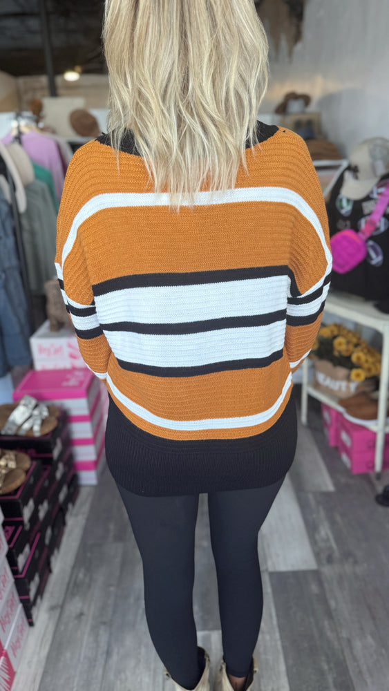 Brown and Black Stripe Sweater