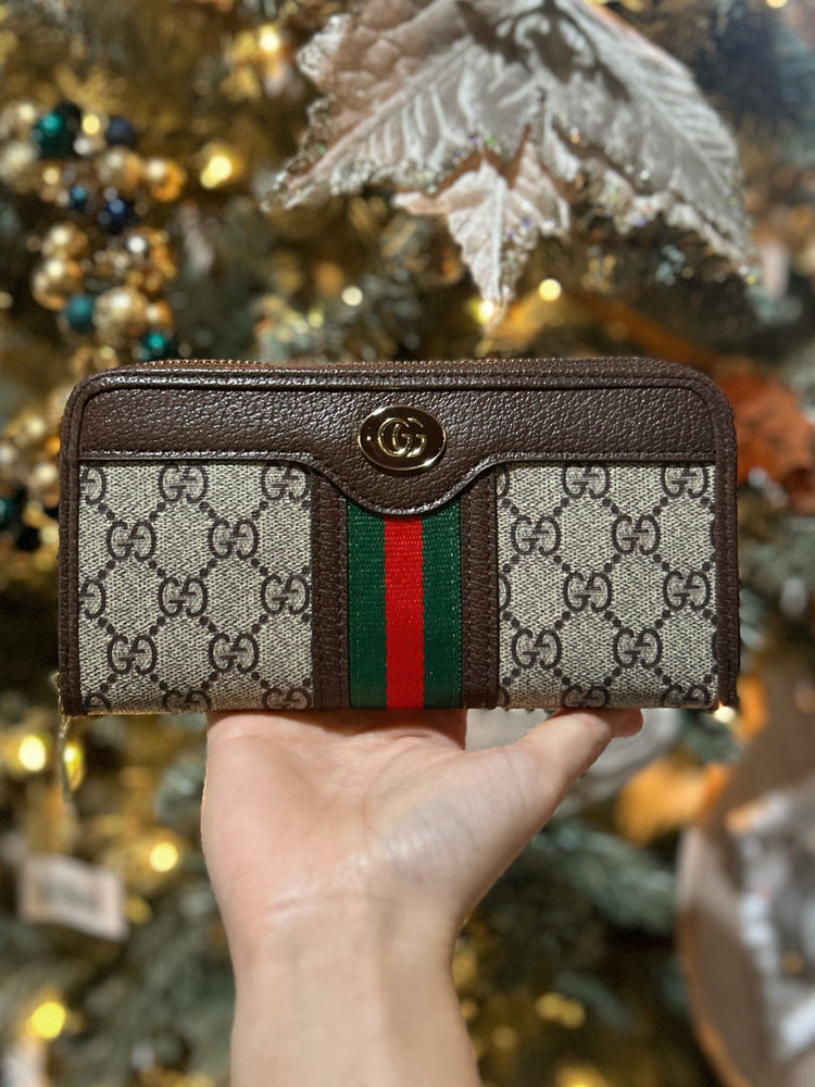 Gucci Green/Red Stripe Wallet