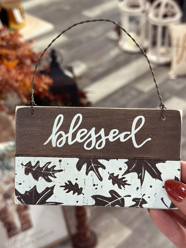 Fall Blessed Leaf Ornament