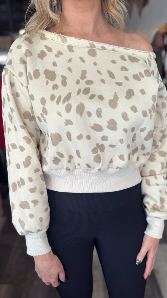Leopard Off Shoulder Top