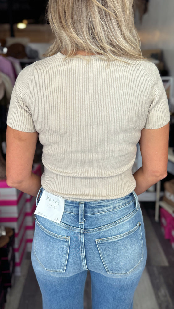 Ribbed Knit Sweater Bodysuit