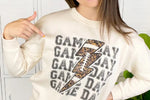 Youth Football Game Day Lightning Bolt Sweatshirt