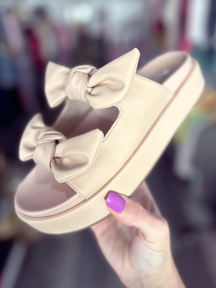 Nude Lil Bit Knotty Sandal by HeyGirl Corkys