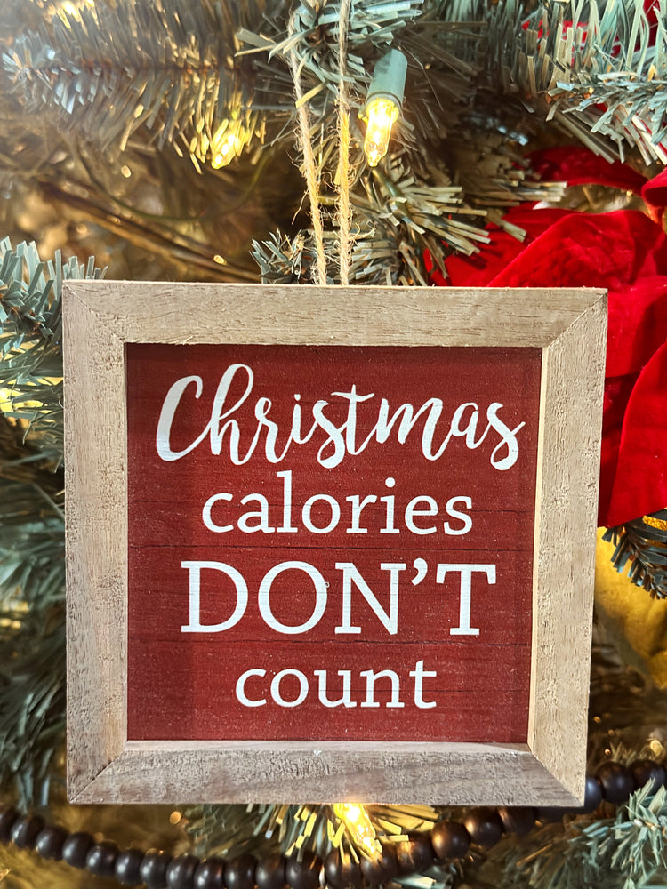 4x4 Christmas Calories Block Sign