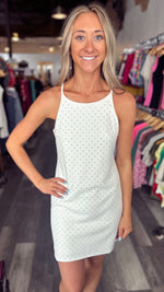 White Rhinestone Dress