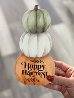 Happy Harvest Pumpkin Sign