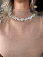 Taupe Rhinestone Beaded Sweater