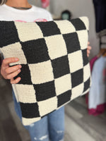 Black & White Checkered Pillow