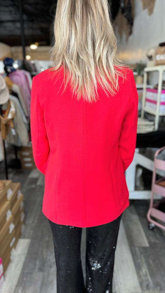 Classic Red Blazer