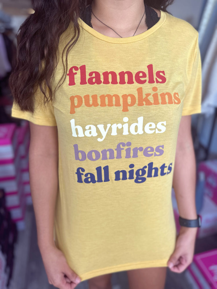 Mustard Fall Favorites Tee