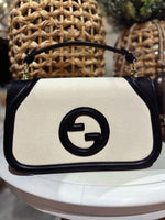 Gucci Black & White Top Handle Bag