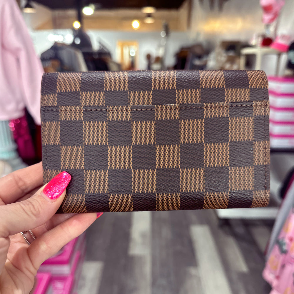 Classic Checkered Brown Louis Wallet