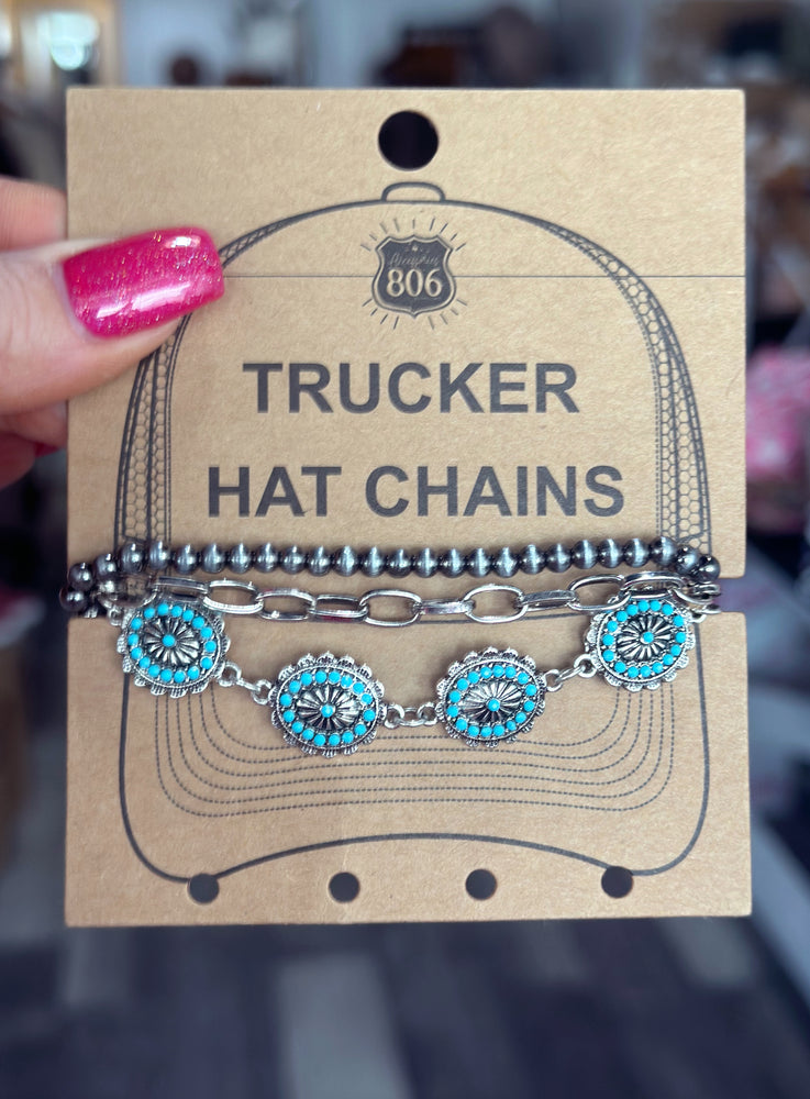 Layered Concho Trucker Hat Chain