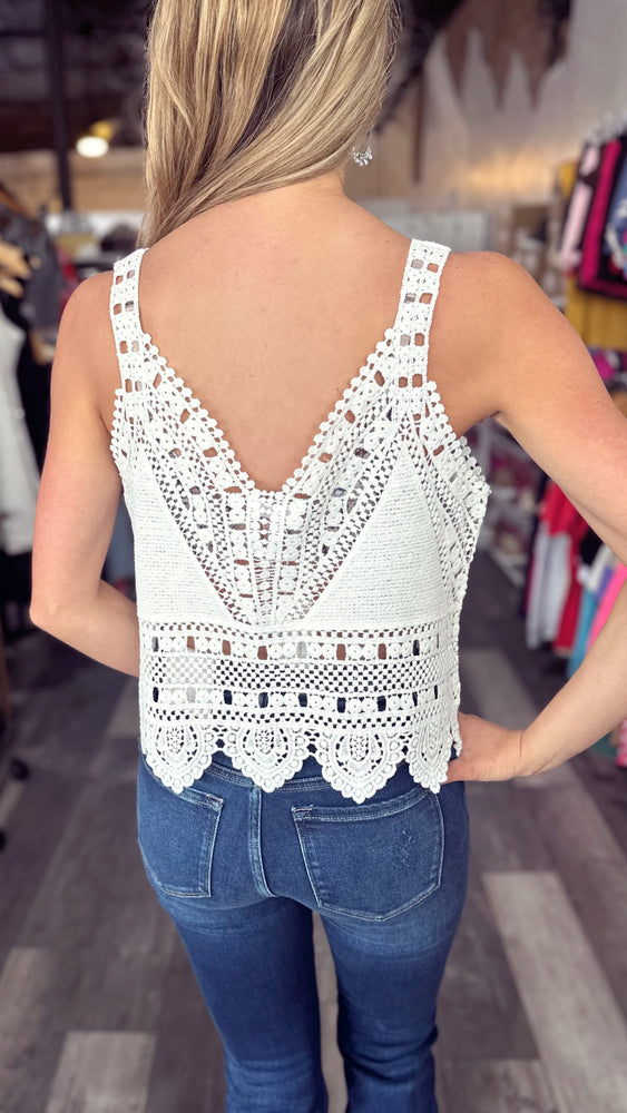 Ivory Crochet Lace Tank