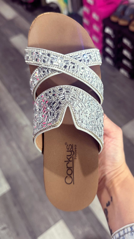 Silver Diamond Sparkler Wedge by Corkys’