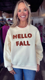 Hello Fall Cream Sweatshirt