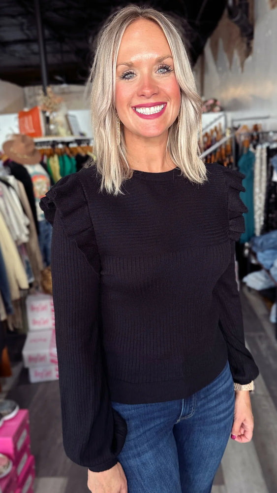 Flutter Sleeve Sweater