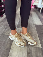 Gold Your Welcome Tennis Shoe by HeyGirl