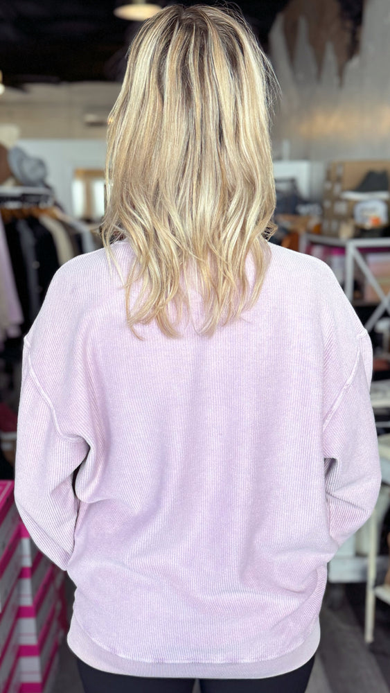 Lavender Bootstitch Sweat Shirt