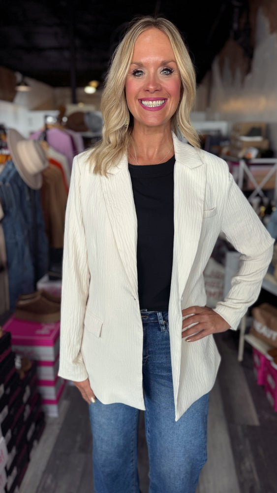 Cream Lux Lightweight Blazer