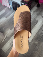 Brown Flirty Wedge by Corkys