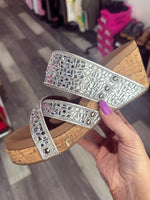 Silver Diamond Sparkler Wedge by Corkys’