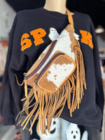 Fringe Cowhide Crossbody