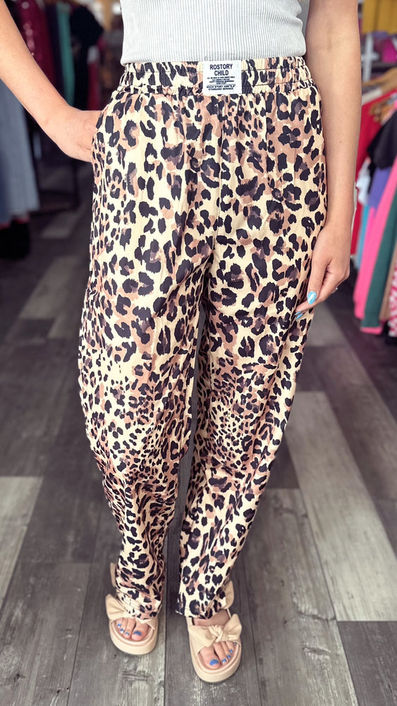 Leopard Relaxed Wide Leg Pants