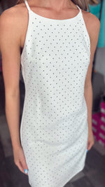 White Rhinestone Dress