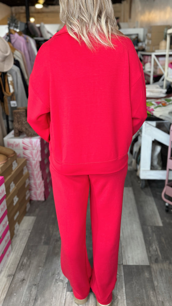 Red Buttery Soft Lounge Set