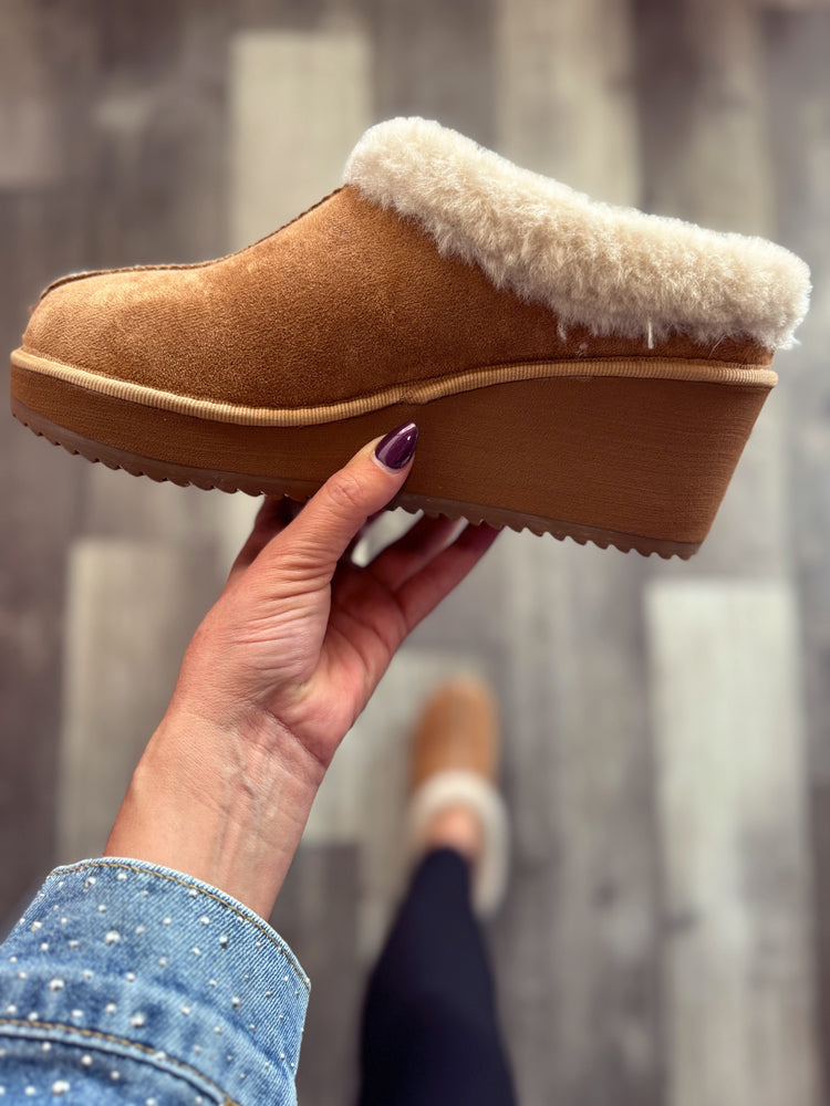 Easy Going Tan Suede Wedge by Corkys’