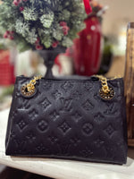 Black Embossed Louis Vuitton Purse