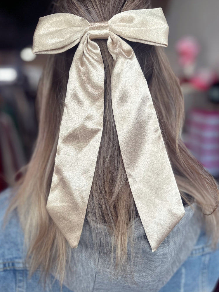 Satin Bow Clip