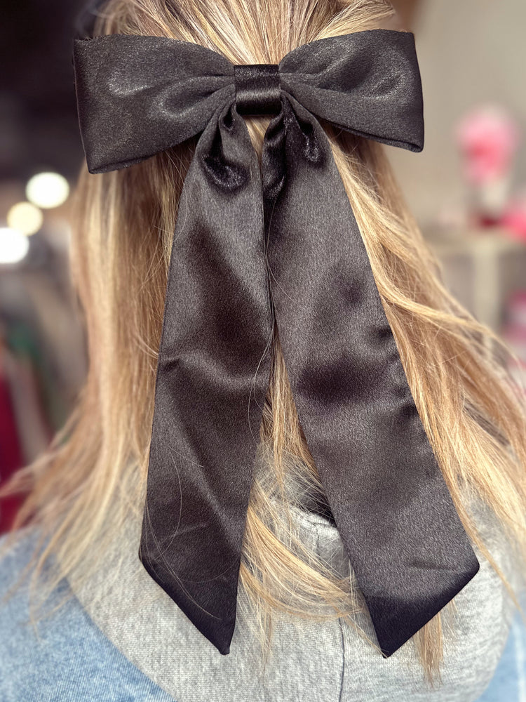 Satin Bow Clip