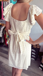 Ivory Flutter Sleeve Dress