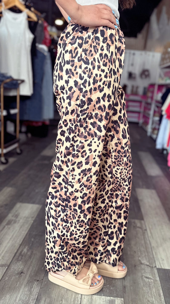 Leopard Relaxed Wide Leg Pants